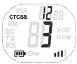 DCS 12 CTCSS RM 88 VOX SC 88 DCM TX RX O-π