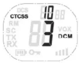CTCSS DCS 10 RM 88 VOX SC 88 DCM TX RX