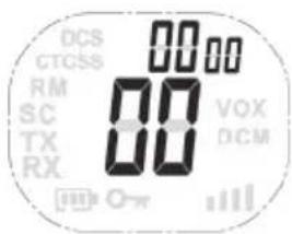 DCS CTCSS RM SC TX RX 00 00 00 VOX DCM