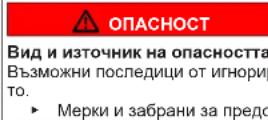 SIEMENS KI81FHDD0 - Структура на предупрежденията - 2