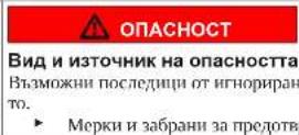 SIEMENS KI77SADE0 - Структура на предупрежденията - 2
