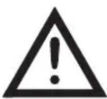 Warning symbol image with exclamation mark inside triangle