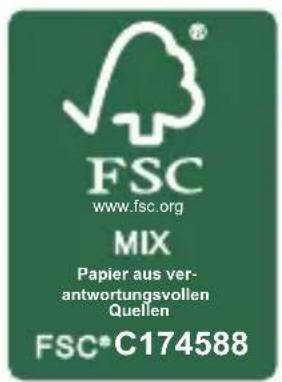 FSC www.fsc.org MIX Papier aus ver- antwortungsvollen Quellen FSC®C174588