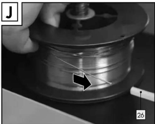 PARKSIDE PFDS 33 B2 - - Inserting the flux-cored wire - 9