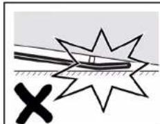 Diagram showing a star-shaped object with a cross mark and a hatched line, no readable text or symbols present.