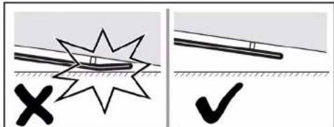 Diagram illustrating correct and incorrect ways to mark a defect, with X and ✓ symbols indicating failure or rejection.
