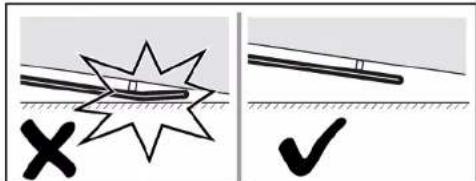 Diagram illustrating correct and incorrect ways to mark a defect, with X and ✓ symbols indicating failure or rejection.