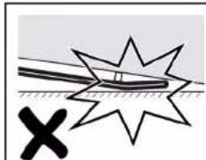 Diagram showing a star-shaped object with a cross mark and a hatched line, no readable text or symbols present.