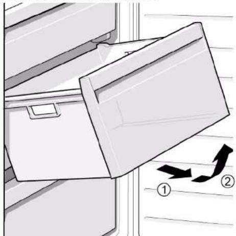 SIEMENS KG39V2LEA - Remover o recipiente para alimentos congelados - 1
