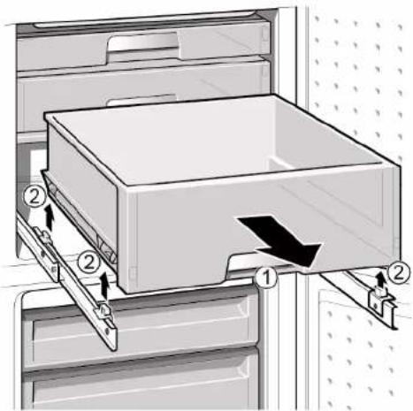 SIEMENS KG39V2LEA - Ausbauen des ausziehbaren Behälters - 1