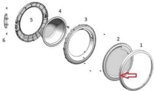 BOSCH WAU28S60BY - Сваляне на компонентите на вратата - 1