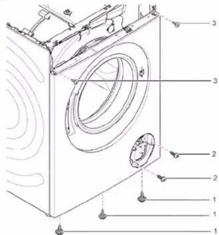 BOSCH WAX32M00 - Smontaggio del pannello frontale - 3