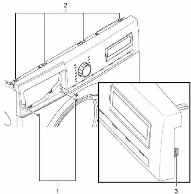 BOSCH WAX32M00 - Retirer le panneau de commande - 1