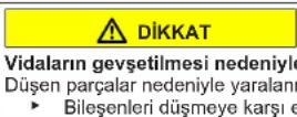BOSCH GSN36VBFP - Kapının üst menteşesinin değiştirilmesi (göstergeli kapı) - 8
