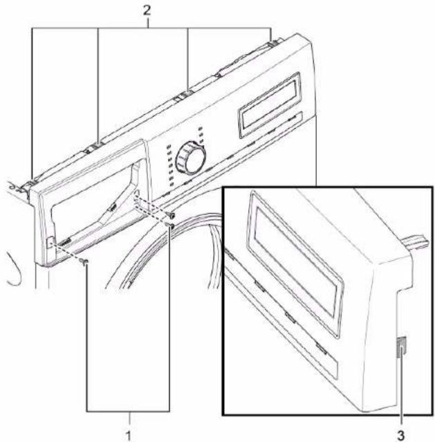 BOSCH WAU28P40 - Ausbauen der Bedienblende - 1