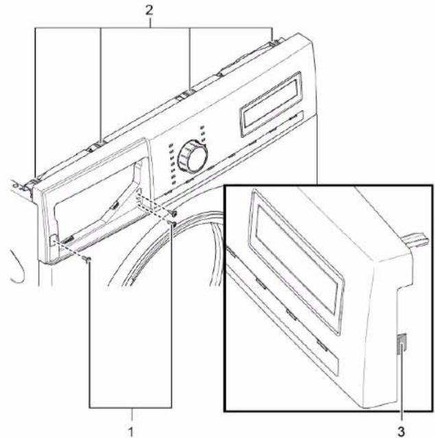 BOSCH WAX32M92 - A vezérlöpanel eltávolítása - 1