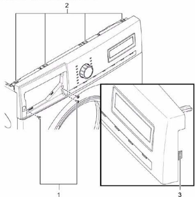 BOSCH WAX32E91 - Smontaggio del pannello comandi - 1
