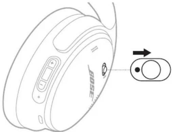 BOSE QuietComfort - 헤드폰 재설정 - 2