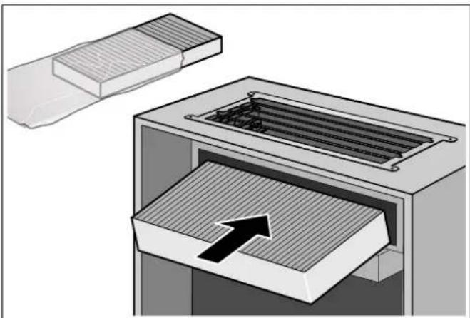 GAGGENAU AC200161 - Montering av aktivkullfiltrene (bare ved sirkulasjonsdrift) - 1