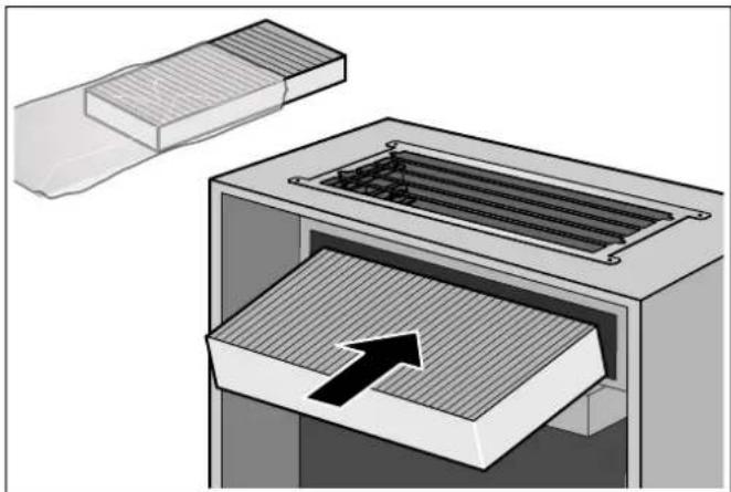 GAGGENAU AC200190 - Aktiivihilisuodattimen asentaminen (vain kiertoilmakäytön yhteydessä) - 1