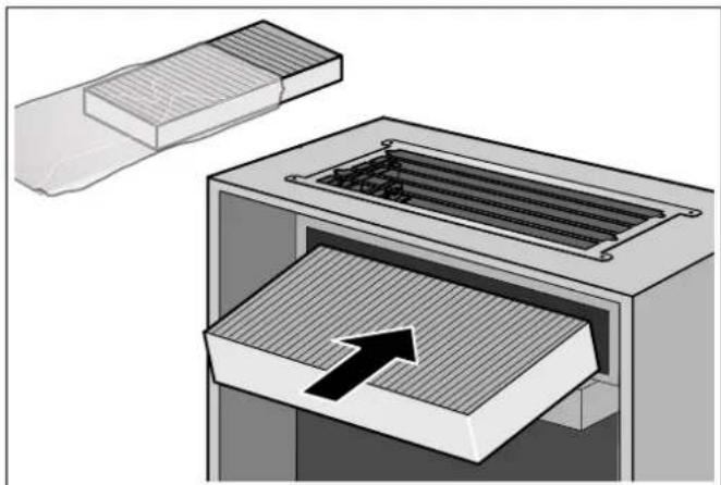 GAGGENAU AC200160 - Montering av aktivkullfiltrene (bare ved sirkulasjonsdrift) - 1
