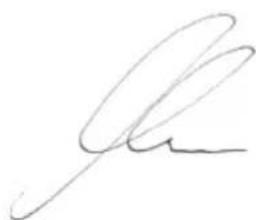 Handwritten signature or scribble on white background, possibly a signature or artistic mark