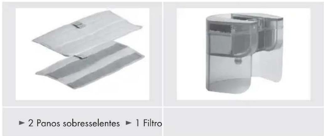 ► 2 Panos sobresselentes ► 1 Filtro