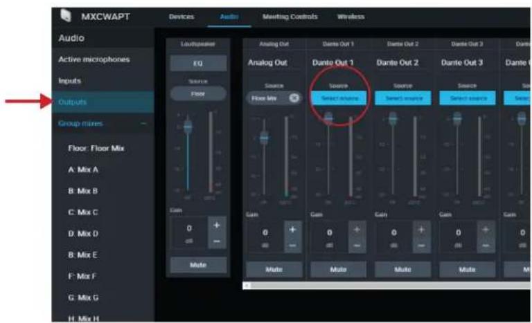 MXCWAPT Devices Audio Meeting Controls Wireless Audio Active microphones Inputs Outputs Group mares Louthspeaker EQ Source Floor Analog Out Dante Out 1 Dante Out 2 Dante Out 3 Dante Analog Out Dante Out 1 Dante Out 2 Dante Out 3 Dante Source Source Source Dante Floor Mix Select source Select source Select source Dance A: Mix A B: Mix B C: Mix C D: Mix D B: Mix E F: Mix F G: Mix G H: Mix H Gain 0 + - Mute Gain 0 + - Gain 0 + - Gain 0 + - Gain 0 + - Gain 0 + - Gain 0 + - Gain 0 + - Gain 0 + - Gain 0 + - Gain 0 + - Gain 0 + - Gain 0 + - Gain 0 + - Gain 0 + - Gain 0 + - Gain 0 + - Gain 0 + - Gain 0 + - Gain 0 + - Gain 0 + - Gain 0 + -