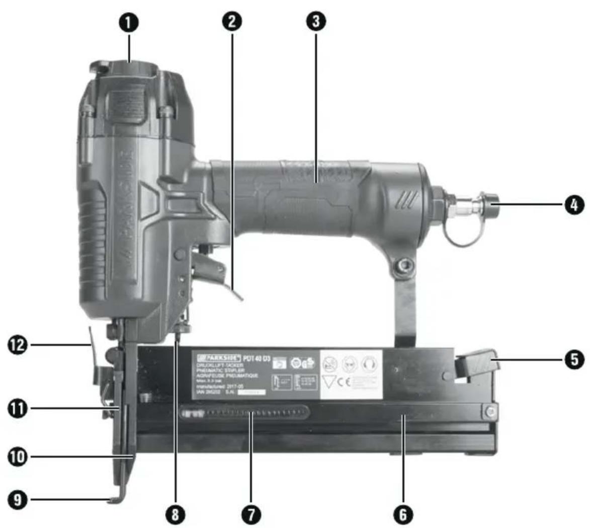 1 2 3 4 5 6 7 8 9 10 11 12 PARKSHEE POT 40 D3 DRUGLUFT SCANNER PHMATIC STUPLER AGRAFÉRÔG PNEUMATIQUE MIN: 3.3 μm PARADUMIN 2017-05 VAR 20200 S.A.