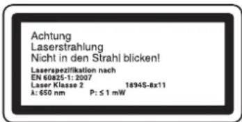 PARKSIDE PKS 1700 B2 - Sikkerhedsanvisninger til laser - 2