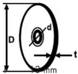 D 10 mm t d