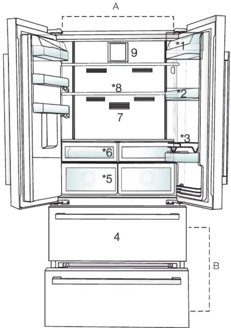 SMEG FQ55FXDF - Køleskab - 1