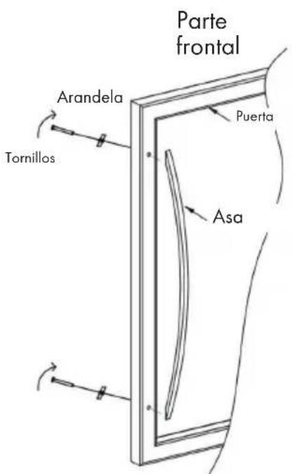 Parte frontal Arandela Puerta Tornillos Asa
