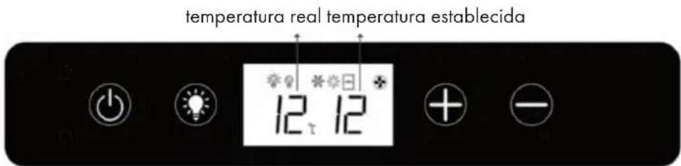temperatura real temperatura establecida 12 t 12 *