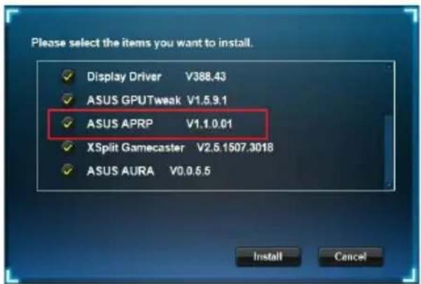 ASUS ROG STRIX RTX 2060 Super Gaming OC 8G - Інсталяція ASUS APRP у Windows® 10 / 8.1 / 8 / 7 (64-біт) - 2