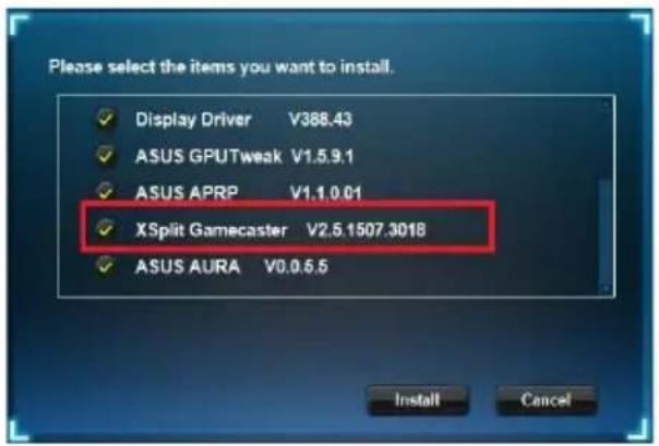 ASUS ROG STRIX RTX 2060 Super Gaming OC 8G - Інсталяція XSplit Gamecaster у Windows® 10 / 8.1 / 8 / 7 (64-біт) - 2
