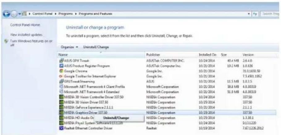 Panel de control: Inicio. Archivo: actualizaciones instaladas. Activar o desactivar las características de Windows. Desinstalar o cambiar un programa. Para desinstalar un programa, selecciónelo de la lista y luego haga clic en Desinstalar, Cambiar o Reparar. Organizar ▼ Desinstalar/Cambiar. Nombre,…