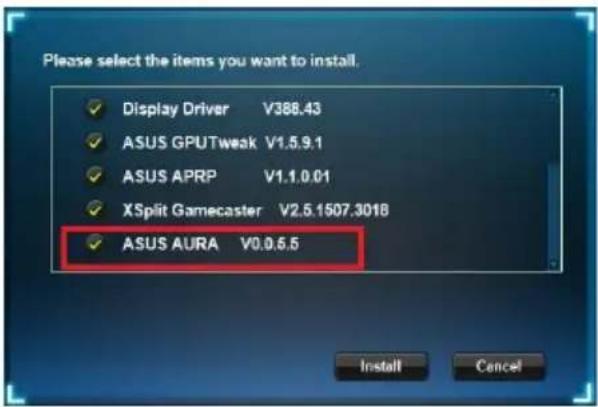 ASUS ROG Strix GeForce RTX 2080 Ti OC 11G - 安装 ASUS AURA - 2