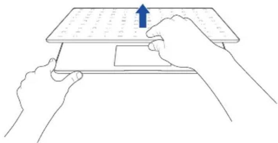 ASUS L410MA - Løft for at åbne displaypanelet - 1