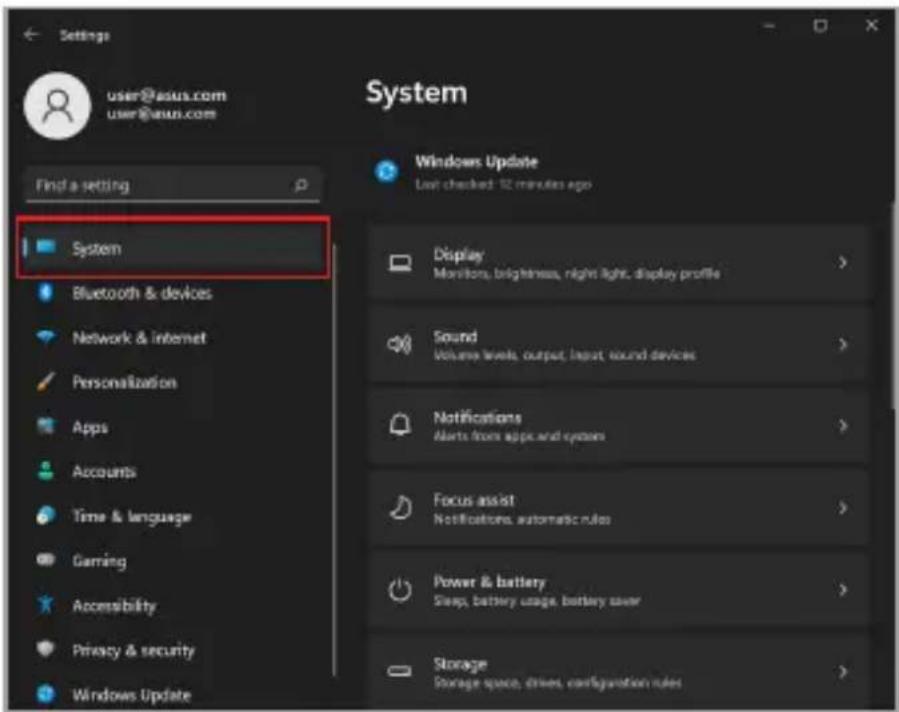 ASUS L410MA - Slukning af skærm, når den ikke er i brug - 1