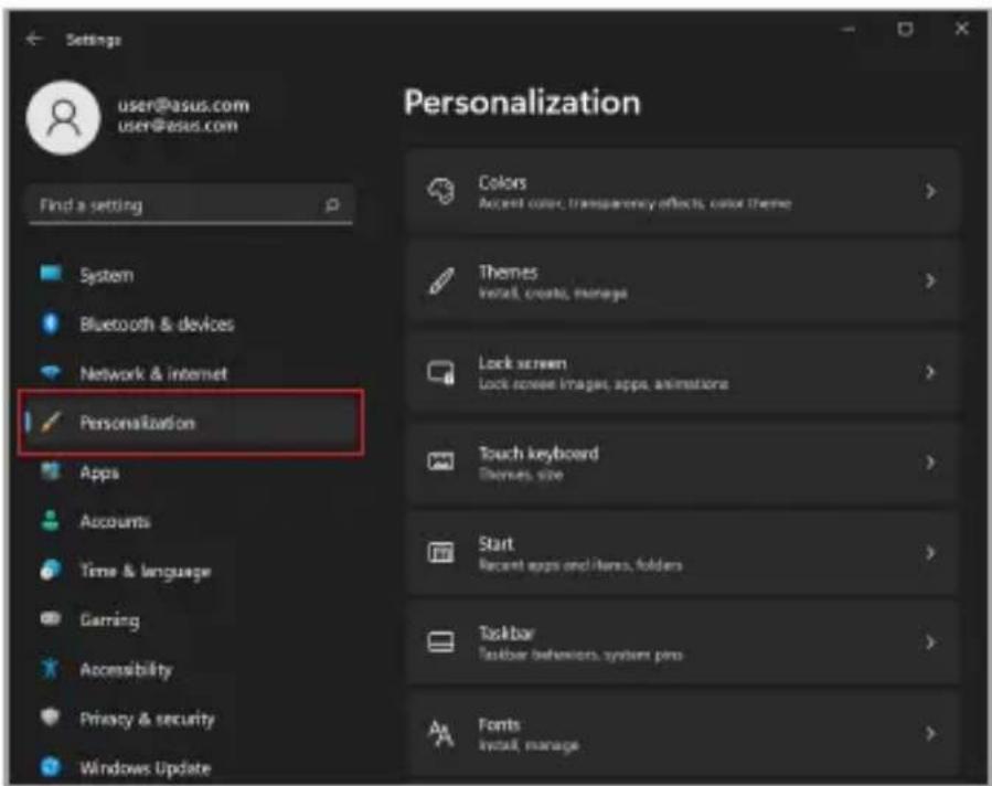 ASUS L410MA - Indstilling af Mørk tilstand - 1