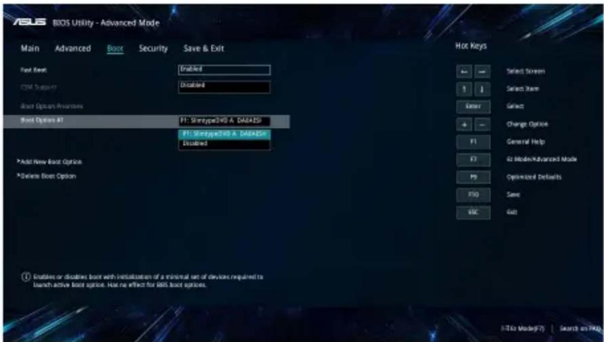 ASUS X705MA - Boot (Genstart) - 1