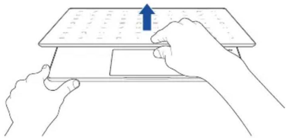 ASUS L210MA - Løft for at åbne displaypanelet - 1
