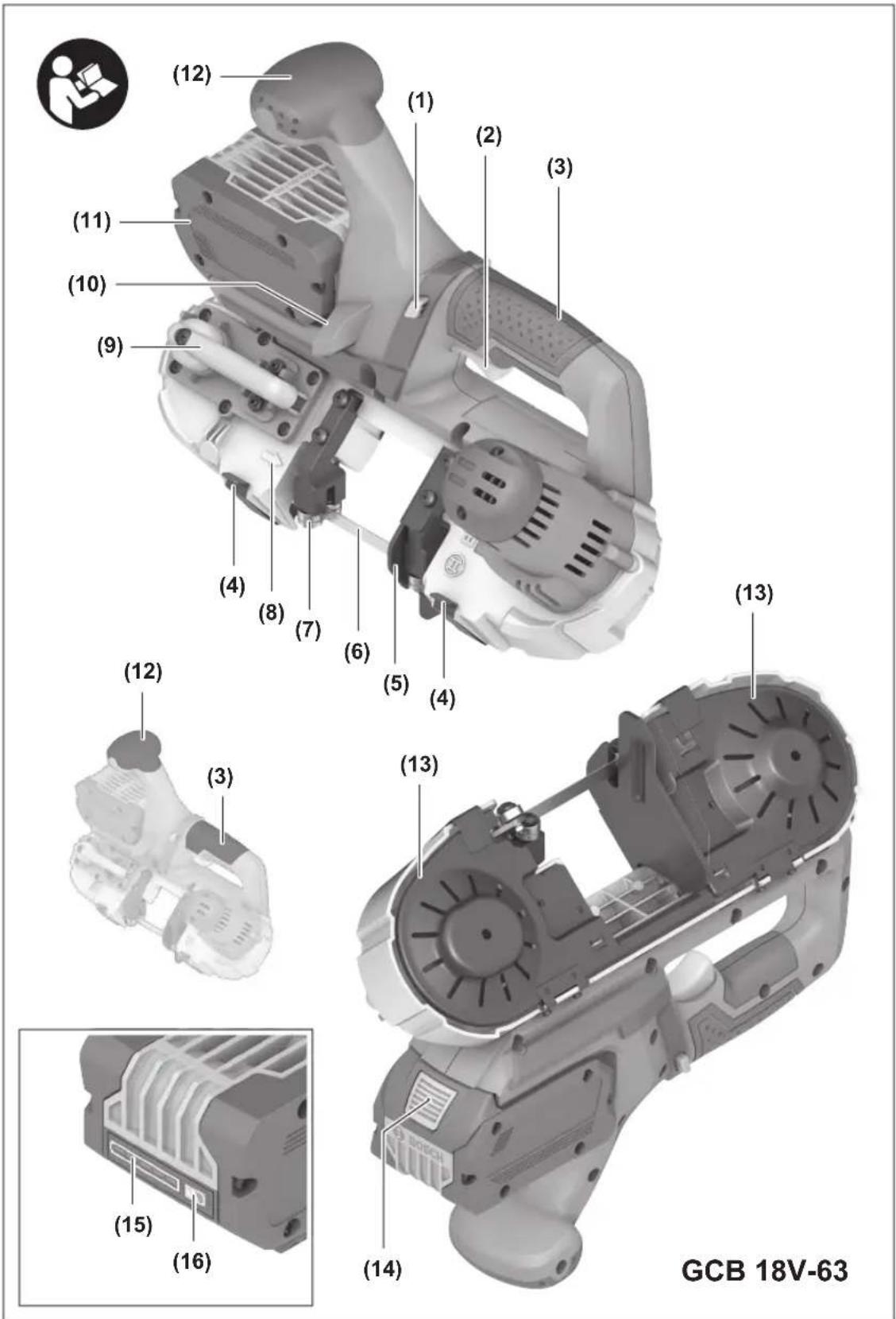 BOSCH GCB 18V-63 Professional - 1