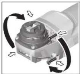 BOSCH GWX 750-115 Professional - Otočení převodové hlavy - 1