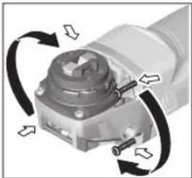 BOSCH GWX 750-115 Professional - Girar a cabeça do mecanismo de acionamento - 1