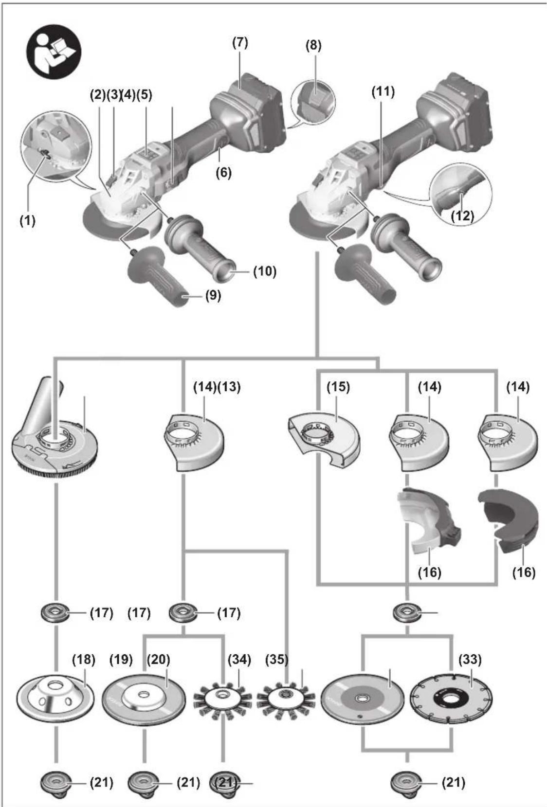 Exploded view diagram of a mechanical assembly with numbered parts and exploded views