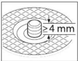 ≥4 mm