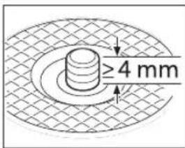 ≥4 mm