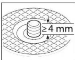 ≥4 mm